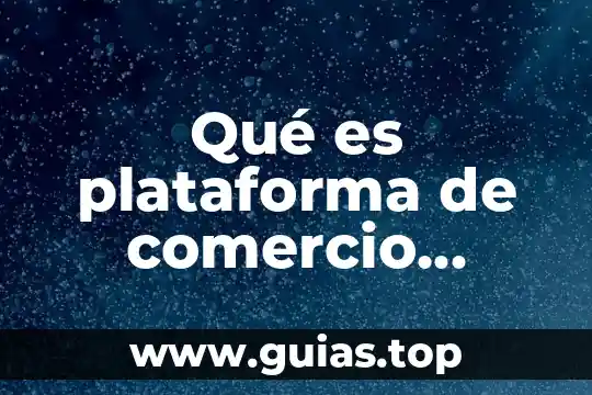 Que es el comercio intertemporal 6 Qué es plataforma de comercio electrónico
