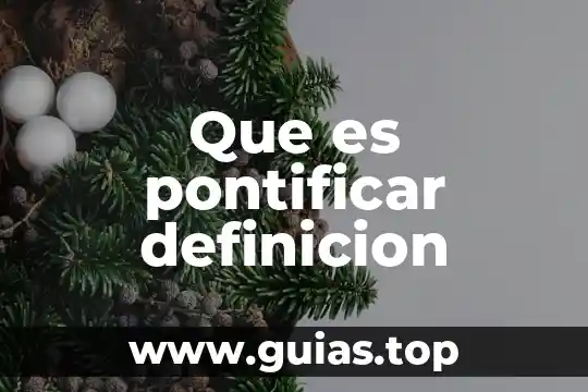 Qué es calibre definición 6 Que es pontificar definicion