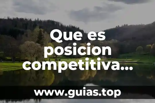 Que es la oferta competitiva o de mercado libre 6 Que es posicion competitiva segun autores