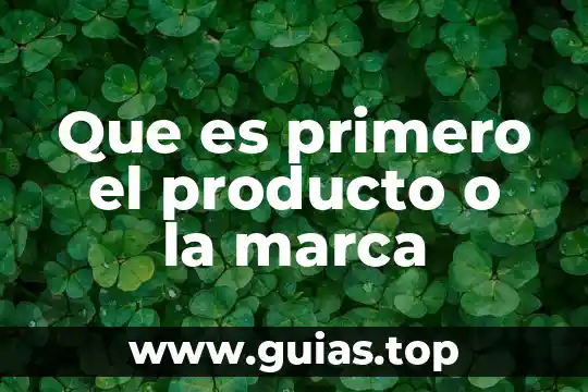 Qué es marca y qué signo marcario 8 Que es primero el producto o la marca
