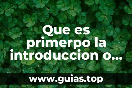 Que que es el indice e emulsificacion 7 Que es primerpo la introduccion o el indice