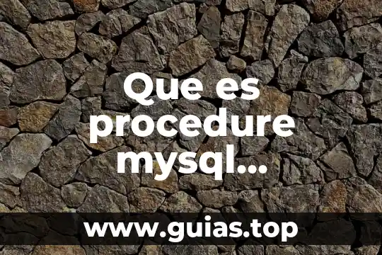 Que es mejor color o full house 6 Que es procedure mysql ejemplos