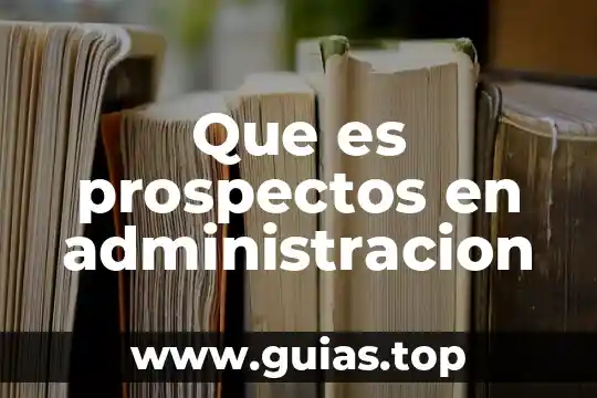 Que es una administracion hopitalaria 6 Que es prospectos en administracion