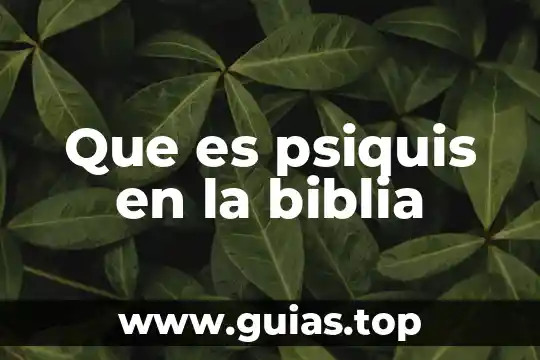 Que es ser un ministro segun la biblia 6 Que es psiquis en la biblia