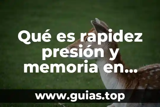 Que es un ser vivo menciona sus características 6 Qué es rapidez presión y memoria en términos informáticos