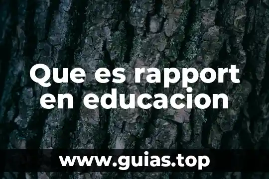 Cruz verde que es mexico 4 Que es rapport en educacion