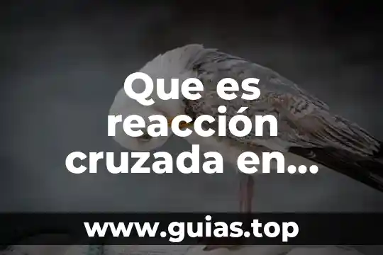 Que es una reacción de cambio de color 5 Que es reacción cruzada en medicina