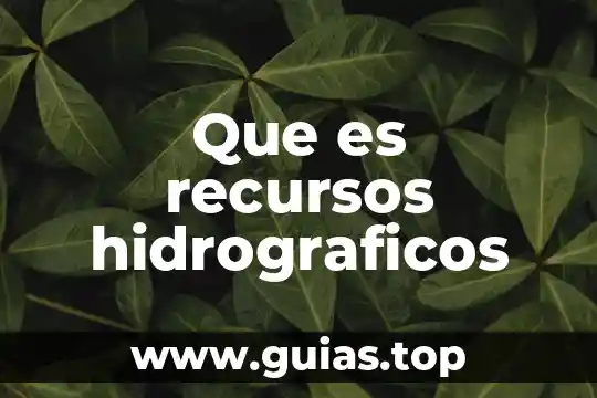 Que es la administracion tipos de recursos 7 Que es recursos hidrograficos
