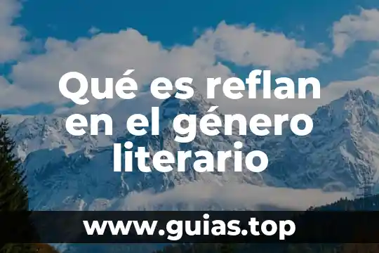 Que es la falta de equidad de genero yahoo 3 Qué es reflan en el género literario