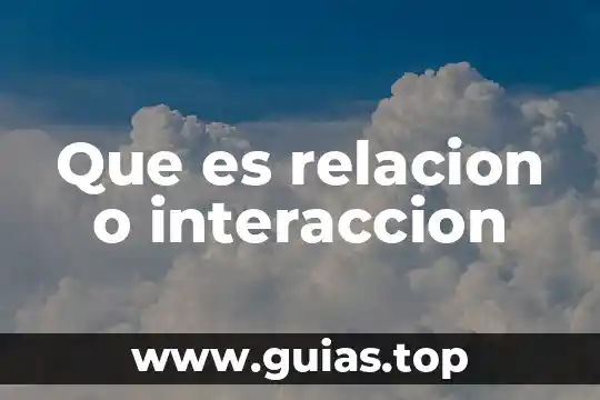 Qué es el proceso de la interacción lógica 4 Que es relacion o interaccion
