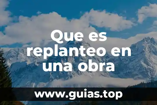 Que es ontología ética 8 Que es replanteo en una obra