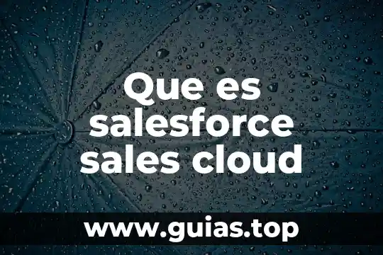 Que es salesforce sales cloud