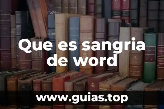Qué es el cursor en Word 3 Que es sangria de word