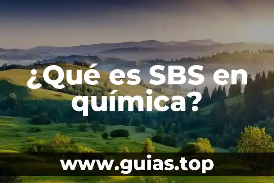 Una conclusión que es la nación 5 ¿Qué es SBS en química?