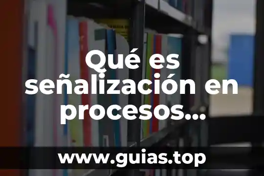 Que es prestamos productivos 4 Qué es señalización en procesos productivos