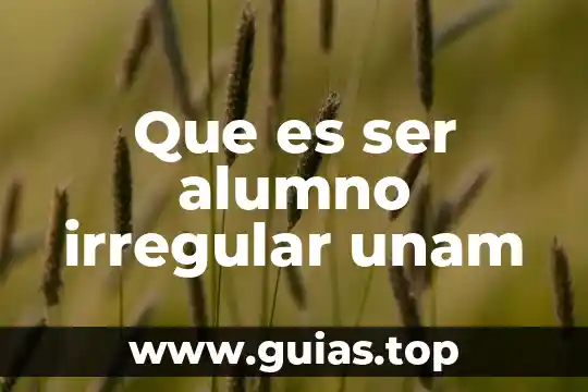 Que es ser no nato 8 Que es ser alumno irregular unam