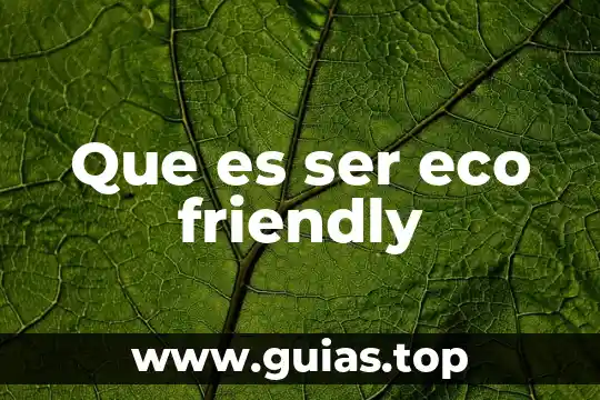 Que es ser un estudiante filosofia 7 Que es ser eco friendly