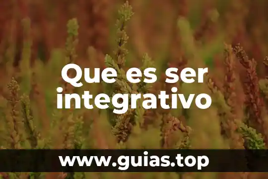 Que es ser mairo 6 Que es ser integrativo