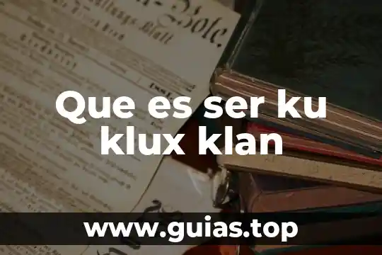 Que es ser discreto 4 Que es ser ku klux klan