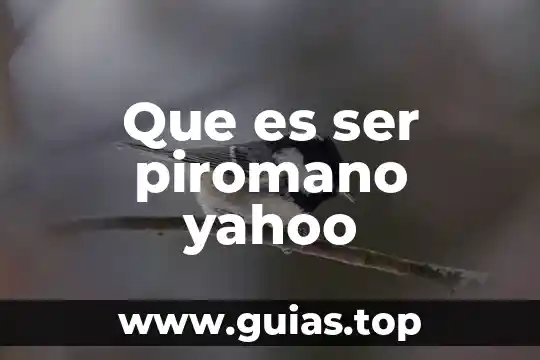 Ser participativa que es 6 Que es ser piromano yahoo