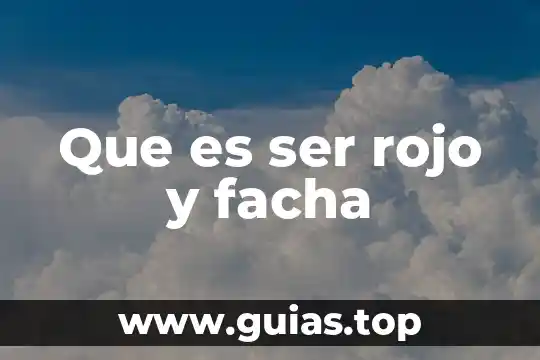 Que es ser un sayo 8 Que es ser rojo y facha