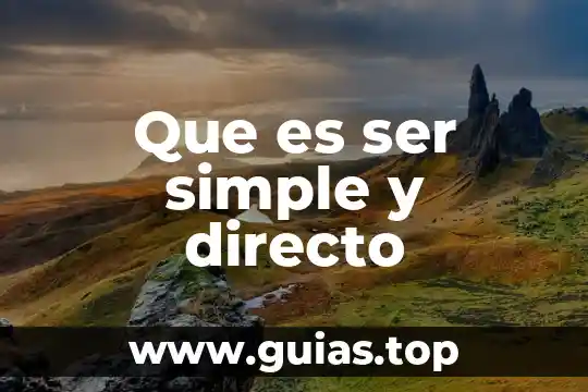 Que es ser un chamo 8 Que es ser simple y directo