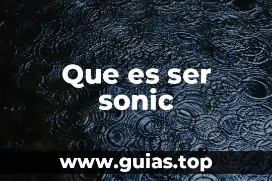 Que es ser mairo 4 Que es ser sonic
