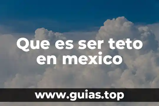 Que es lo contrario a ser mediocre 4 Que es ser teto en mexico