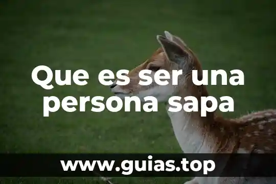 Que es ser una persona pretencioso 8 Que es ser una persona sapa