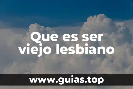 Ensayo de que es ser yermista 8 Que es ser viejo lesbiano