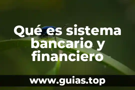Que es el concepto de sistema financiero 8 Qué es sistema bancario y financiero