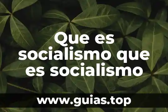 Que es el pensamiento filosofico marxista del socialismo 6 Que es socialismo que es socialismo