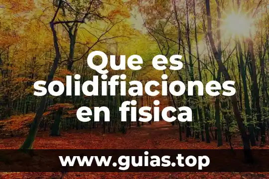 Qué es una diferencia física 6 Que es solidifiaciones en fisica
