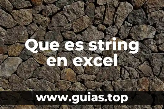 Que es una varianza en excel 3 Que es string en excel