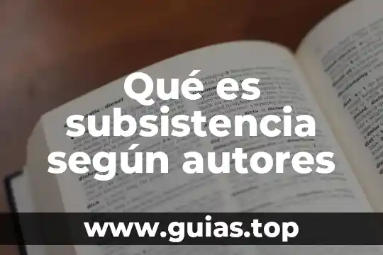Que es el pensamiento segun la filosofia 6 Qué es subsistencia según autores