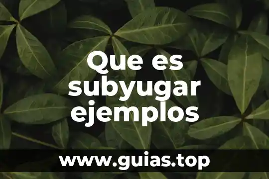 Que es libertad ejemplos de niños 4 Que es subyugar ejemplos