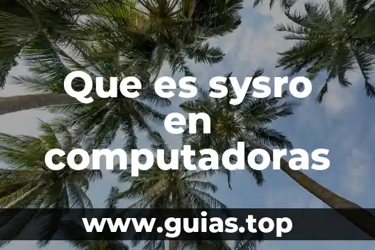Que es galeria de computadoras 5 Que es sysro en computadoras
