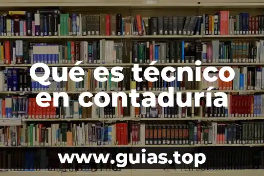 Que es un registros técnico 7 Qué es técnico en contaduría