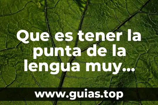 Que es tener buena conciencia 8 Que es tener la punta de la lengua muy roja