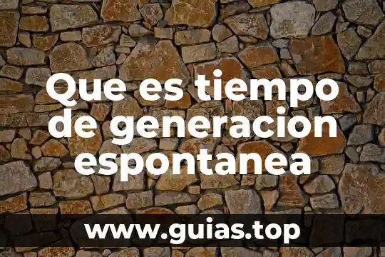 Buscar que es generación de ideas mkt 7 Que es tiempo de generacion espontanea