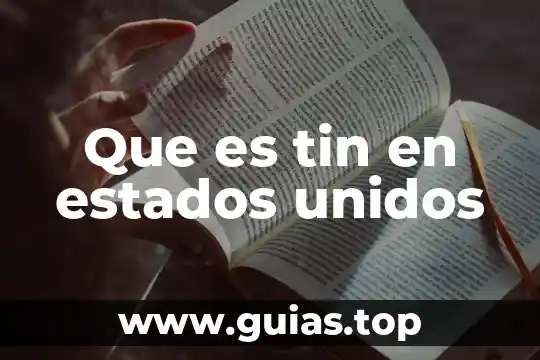 La ley monetaria de los estados unidos mexicanos que es 4 Que es tin en estados unidos