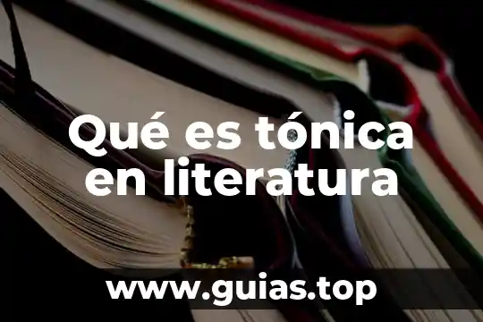 Agua mineral tónica que es 5 Qué es tónica en literatura