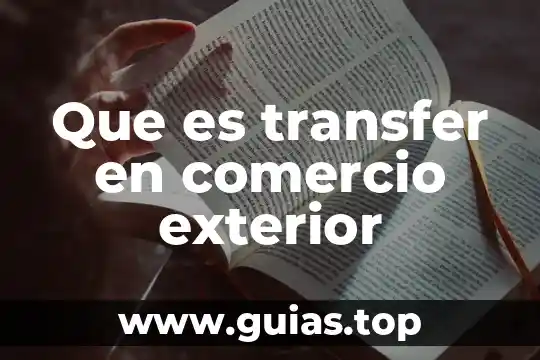 Qué es un número exterior 4 Que es transfer en comercio exterior