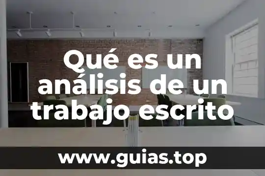 Laboratorio de análisis de agua que es 4 Qué es un análisis de un trabajo escrito