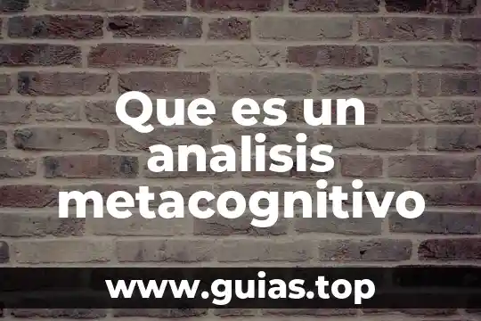 Que es la creatinina baja en un analisis de sangre 4 Que es un analisis metacognitivo