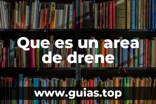 Historiadores que es 8 Que es un area de drene