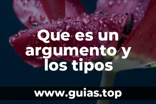 Que es estructura de un argumento 4 Que es un argumento y los tipos