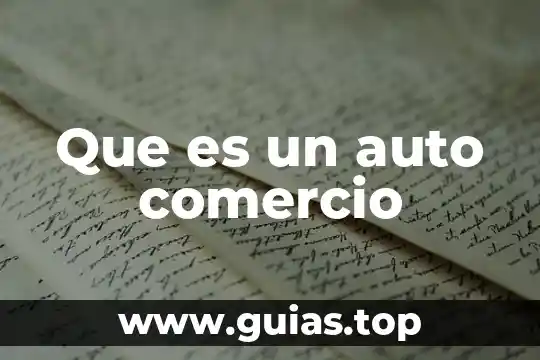 Que es nicho en comercio 3 Que es un auto comercio