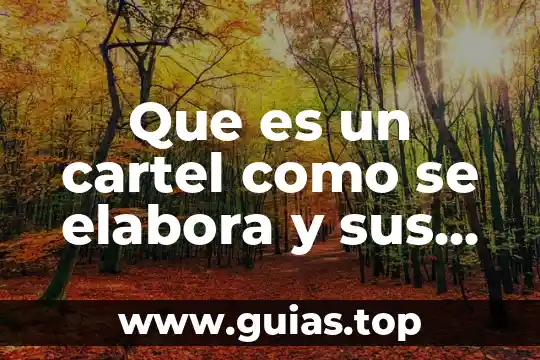 Que es un cartel como se elabora y sus caracteristicas