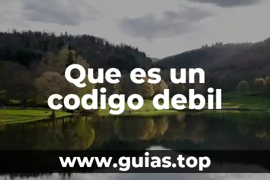 Que es ser debil visual 6 Que es un codigo debil